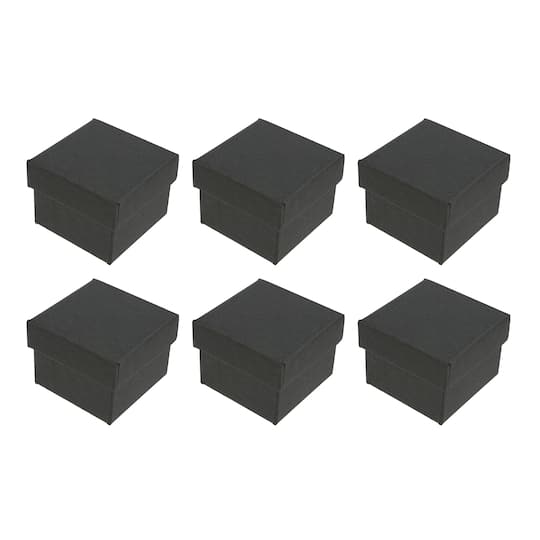 Black Ring Boxes by Bead Landing&#x2122;, 6ct.